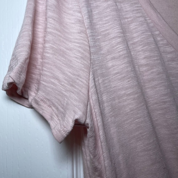 Express Women's Pink V-Neck Tie-Front Top - Picture 6 of 10